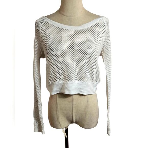Express Tops - Express Women's White Mesh Club Crop Top